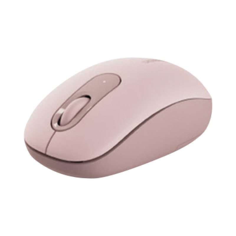 Mouse Inalámbrico 24G 800/1200/1600/2400 DPI / Función de 3 botones / Alcance 10m / Silencioso / Ergonómico / Anticaída y Antiinterferencias / Color Dusty Pink / Batería Alcalina AA incluida