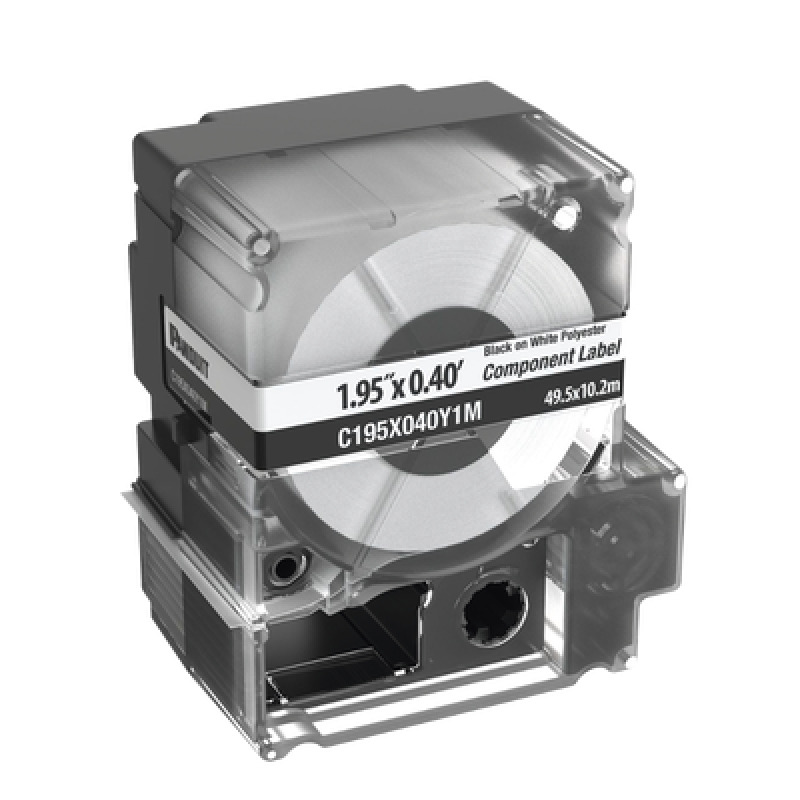 Casete de 125 Etiquetas no Adhesivas Para Placas de Pared Face Plate Identificación de 1 Puerto Color Blanco