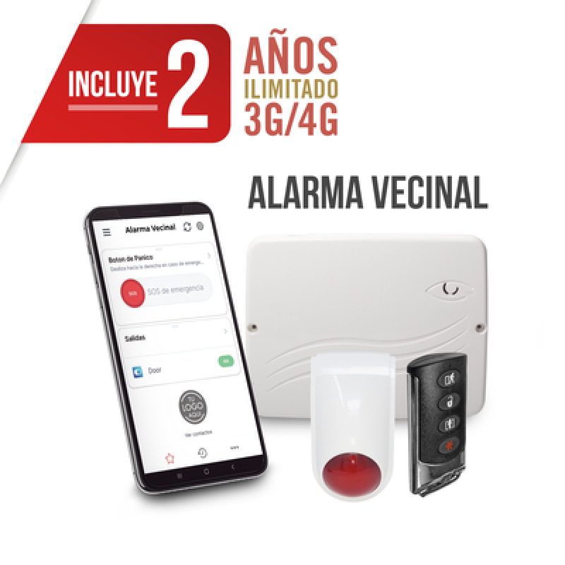 KIT ALARMA VECINAL Con Funcion Programación 100 vía WEB