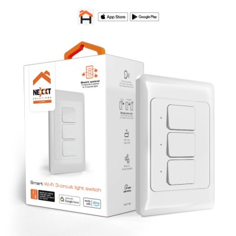 Nexxt Solutions NHE-T100 interruptor de luz Plástico Blanco