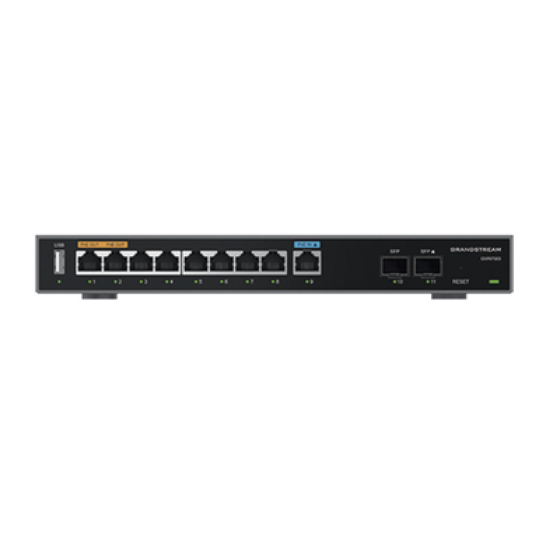 Router Gigabit VPN / Balanceador de cargas / 60000 sesiones NAT /  9 puertos 10/100/1000 Mbps  2 puertos SFP WAN/LAN / 1 puerto entrada PoEaf/at / 2 puertos salida PoE af/at / Compatible con GWN Cloud image 2