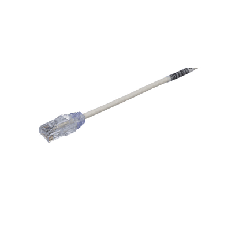 Cable de Parcheo TX6 UTP Cat6 Diámetro Reducido 28AWG Color Blanco Mate 15 ft