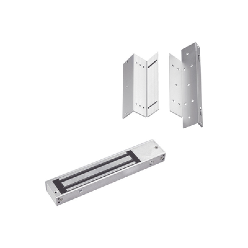 Kit para control de acceso incluye Chapa magnética de 600Lbs / Montajes L y Z