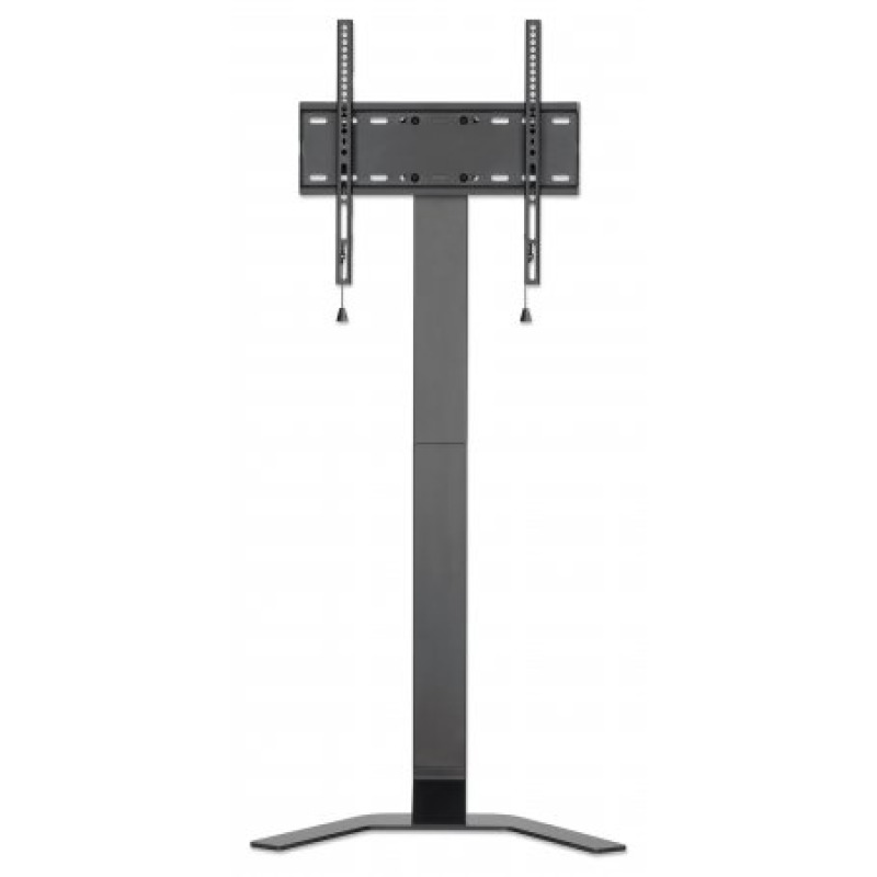 MANHATTAN  462044 - Soporte de piso para TV Soporta una pantalla de 32 "a 70" de hasta 40 kg, inclinación de -10 a 3°, altura ajustable, se adapta al sistema de montaje VESA de la pantalla, construcción de aluminio y acero, negro image 3