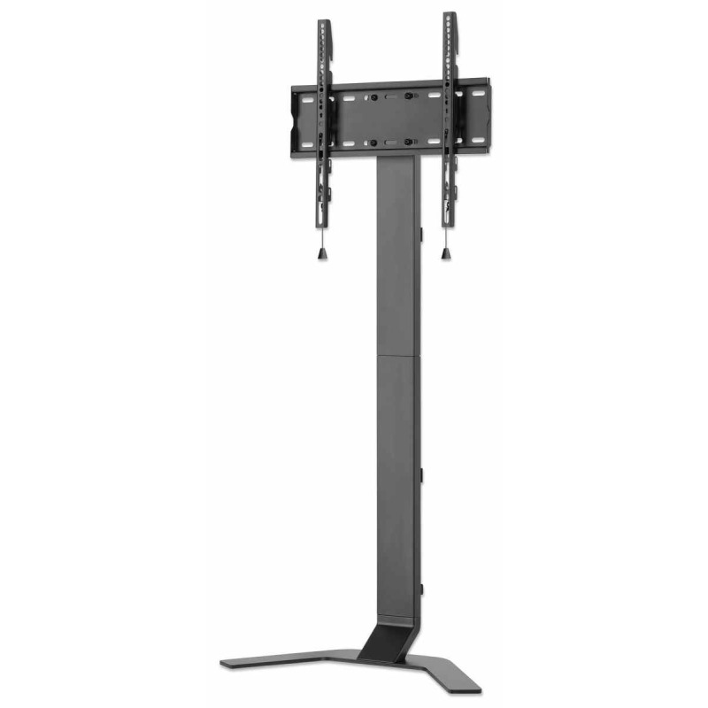 MANHATTAN  462044 - Soporte de piso para TV Soporta una pantalla de 32 "a 70" de hasta 40 kg, inclinación de -10 a 3°, altura ajustable, se adapta al sistema de montaje VESA de la pantalla, construcción de aluminio y acero, negro image 5