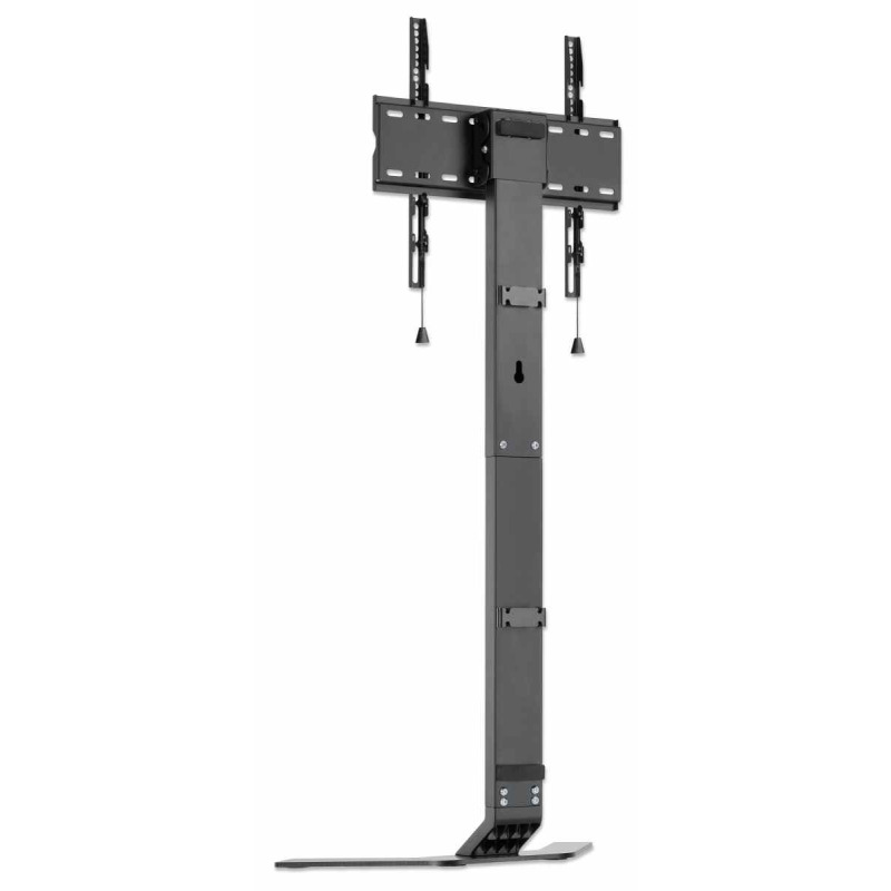MANHATTAN  462044 - Soporte de piso para TV Soporta una pantalla de 32 "a 70" de hasta 40 kg, inclinación de -10 a 3°, altura ajustable, se adapta al sistema de montaje VESA de la pantalla, construcción de aluminio y acero, negro image 8