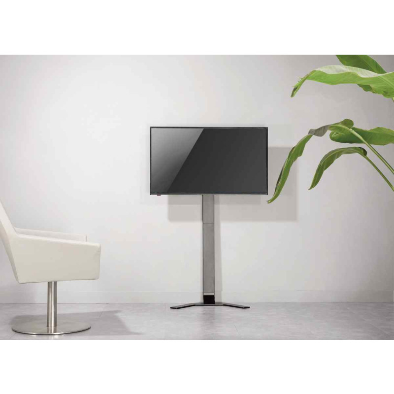 MANHATTAN  462044 - Soporte de piso para TV Soporta una pantalla de 32 "a 70" de hasta 40 kg, inclinación de -10 a 3°, altura ajustable, se adapta al sistema de montaje VESA de la pantalla, construcción de aluminio y acero, negro image 14