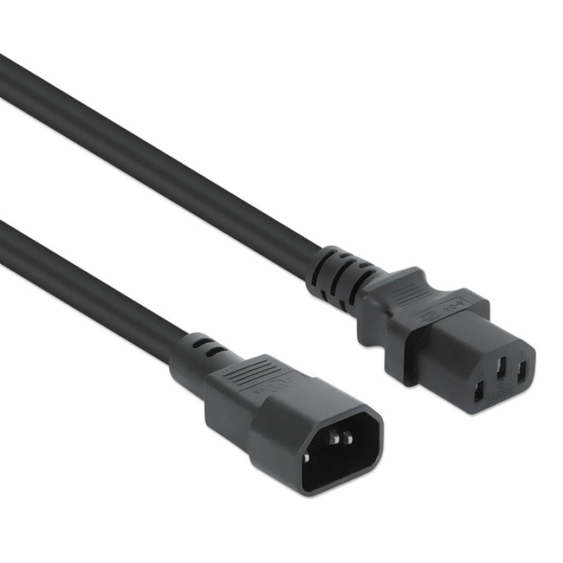 Cable Manhattan de corriente extension 5m C13 a C14  PDU PDU o UPS a un servidor  switch  sistema de almacenamiento negro. image 2