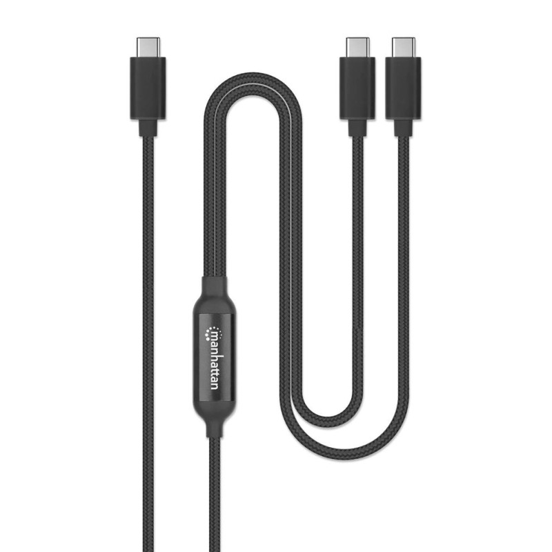 Cable Manhattan USB C con doble salida 100W 2m carga dos dispositivos desde un puerto image 4