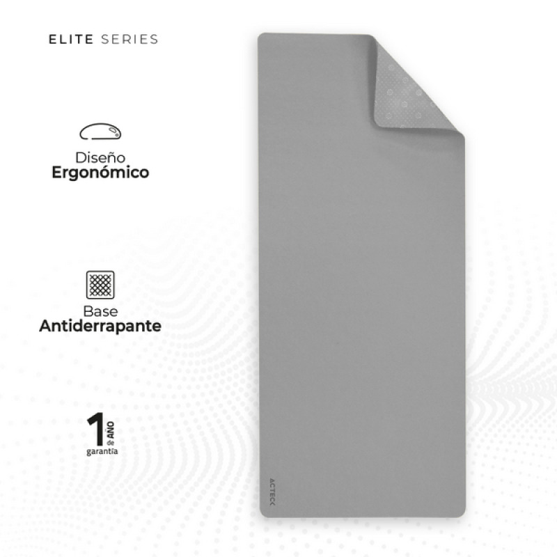 MOUSEPAD XL ACTECK MOUSE PAD TF620 / TEXTURA AFELPADA / BASE ANTIDESLIZANTE / 90X40CM / GRIS CLARO / AC-934503