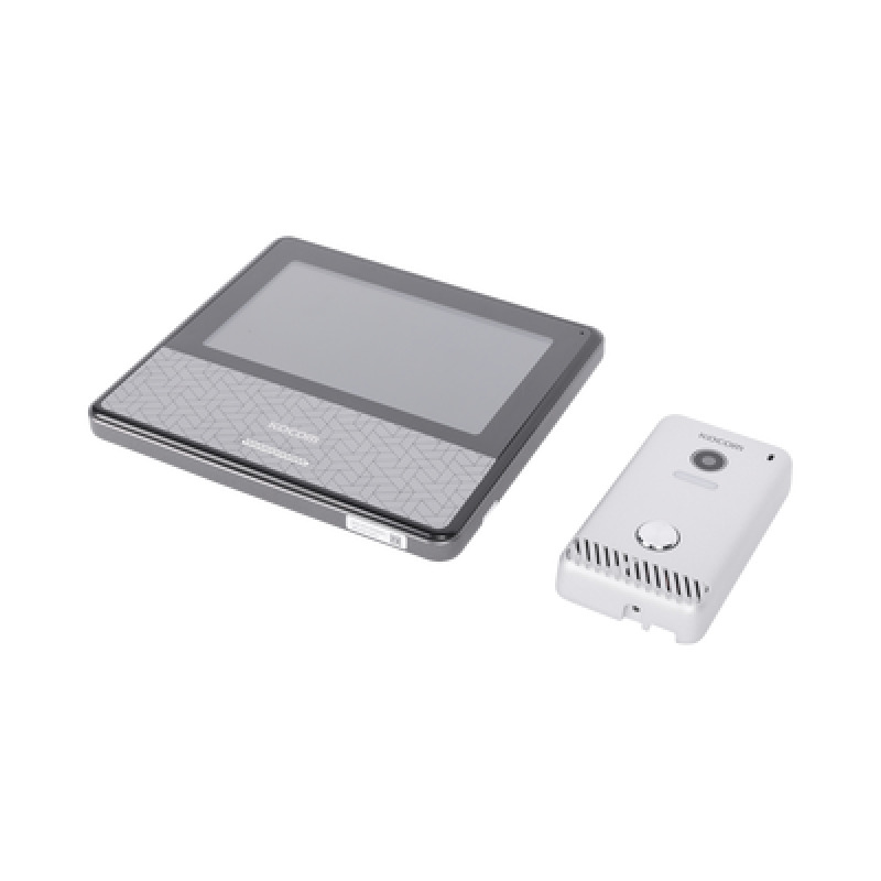 KIT DE VIDEOPORTERO IP COLOR NEGRO / Apertura con app / Súper elegante / Monitor WIFI / soporta 4 monitores y 2 frentes de calle/ Alimentacion 110vca