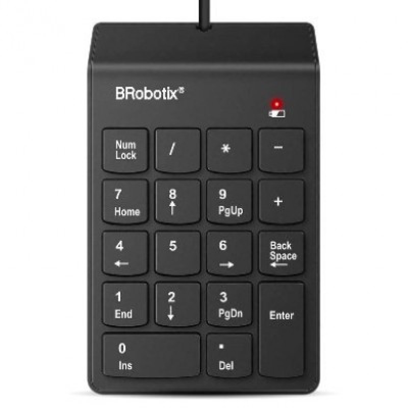 TECLADO BROBOTIX ALAMBRICO NUMERICO USB, DELGADO, COLOR NEGRO image 3