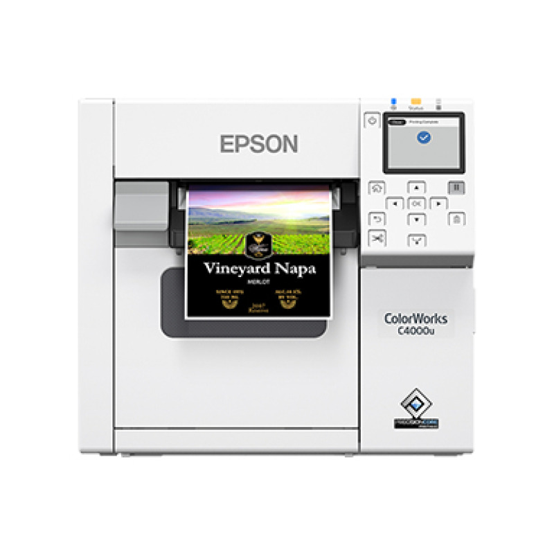 IMPRESORA DE ETIQUETAS EPSON COLORWORKS CW-C4000, USB, ETHERNET (RED), CORTADOR AUTOMATICO