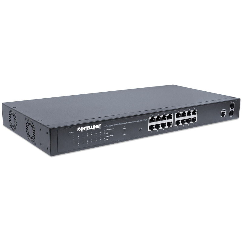 INTELLINET 561341 Switch Administrable Gigabit Ethernet de 16 puertos PoE+ con 2 puertos SFP image 3