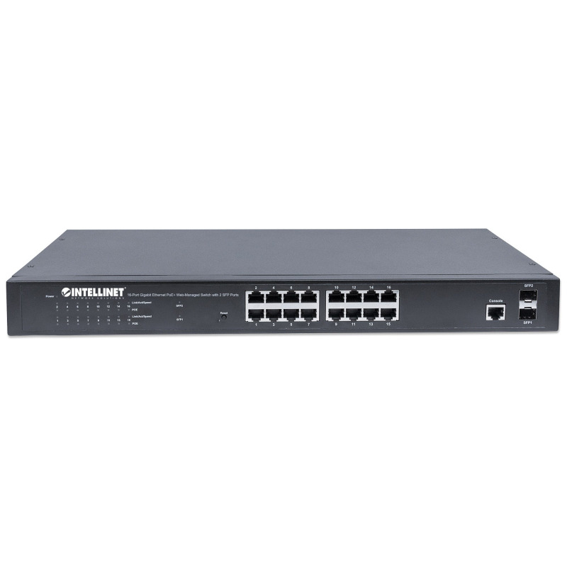 INTELLINET 561341 Switch Administrable Gigabit Ethernet de 16 puertos PoE+ con 2 puertos SFP image 4