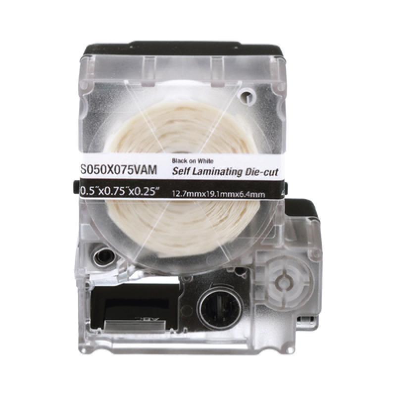 Casete de 300 Etiquetas Autolaminadas de 191 x 254 mm para Cables de 2 a 4 mm de Diámetro Área de Impresión Color Blanco