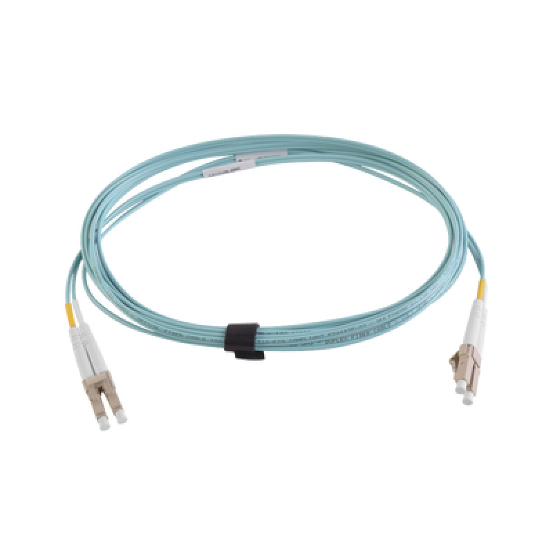 Jumper de Fibra Óptica Multimodo 50/125 XGLO OM4 LCLC Duplex OFNR Color Aqua 2 Metros image 2