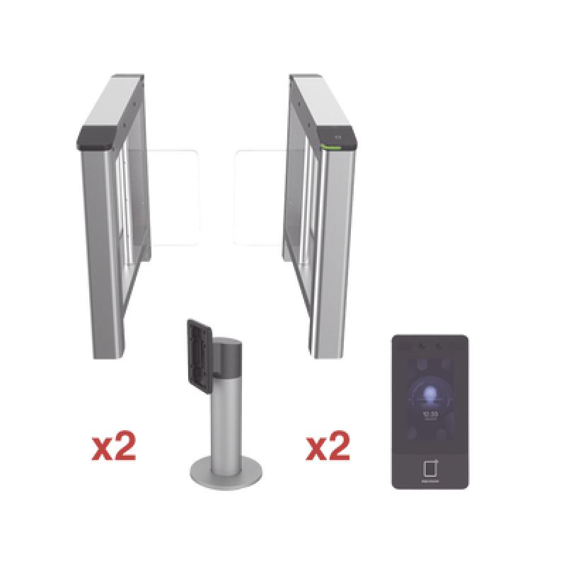 Kit de Torniquete con Terminales Faciales incluidas / Montajes Incluidos /  Izquierdo y Derecho / Carril de 90 cms / 3000000 MCBF / 4 Pares de IR