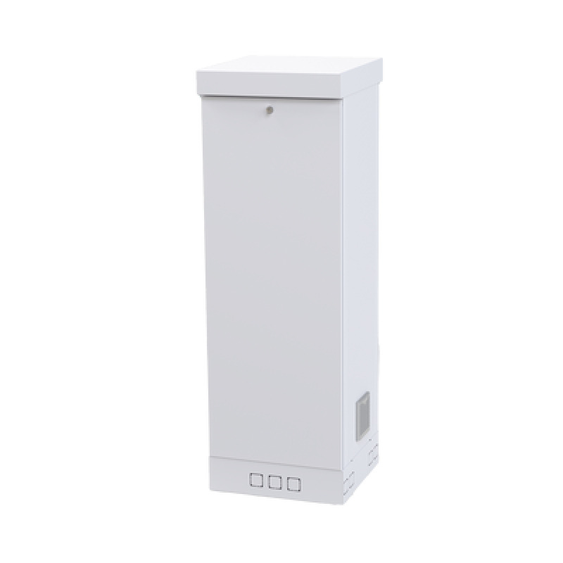 Gabinete para Piso Capacidad 31 Unidades de Rack Doble puerta y Postes frontales e intermedios ajustables Color Blanco Se envía el Gabinete Armado
