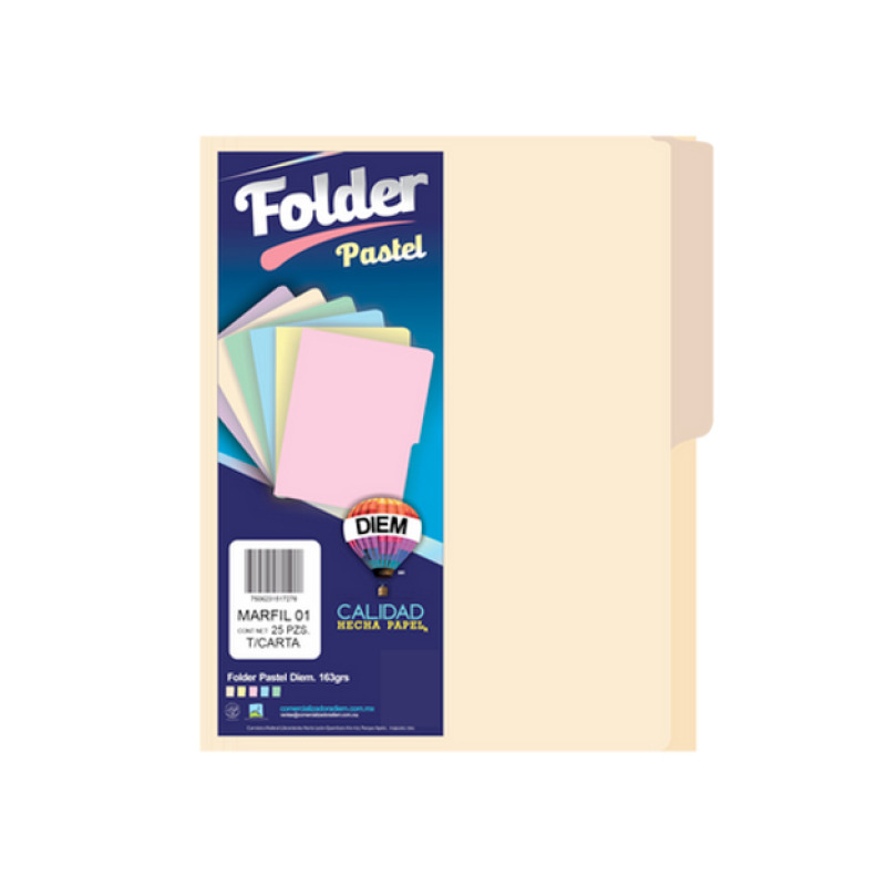 DIEM MF01OC100 carpeta Crema de color Legal