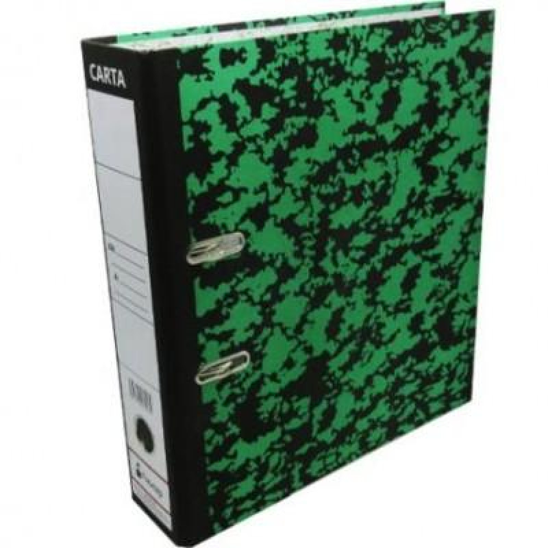 CARPETA REGISTRADOR NEXTEP, TAMAÑO CARTA VERDE MARMOLEADO CON BROCHE METALICO, NE-050