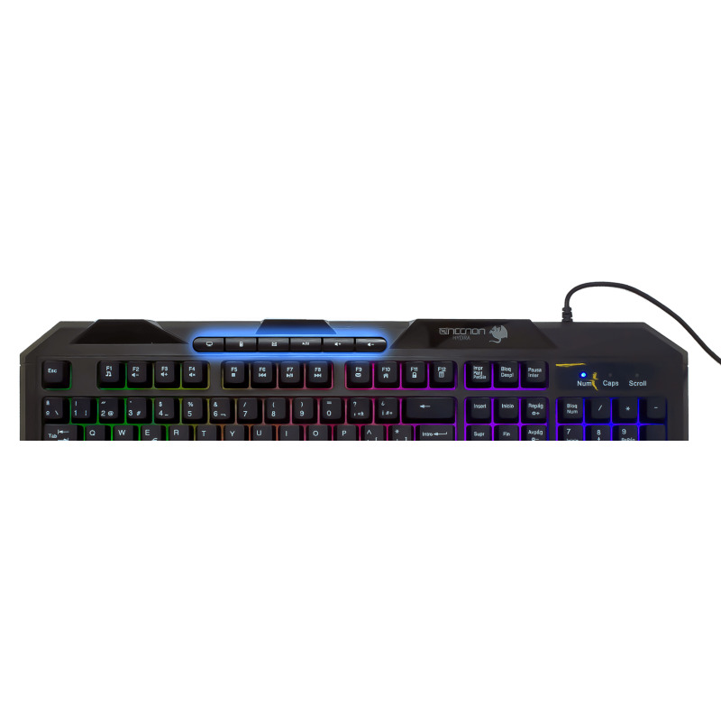TECLADO ALAMBRICO NECNON (NBGKHY01BM) GAMING,MULTIMEDIA,USB,110 TECLAS,BLOQ DESPL,LUZ LED,NEGRO image 4