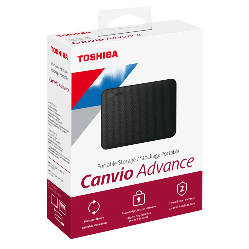 DD EXTERNO 4TB TOSHIBA CANVIO ADVANCE V10 2.5//USB 3.0//NEGRO//VELOCIDAD DE TRANSFERENCIA 5GB/S/WIN10/ MACOS V10.15 /V10.14 / V10.13