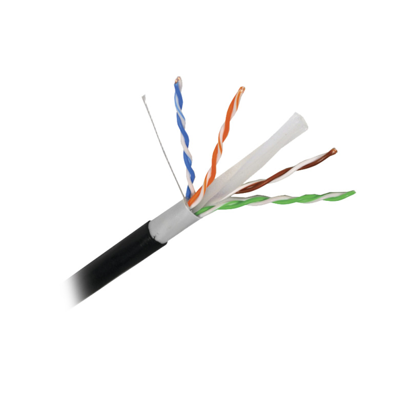 Cable Cat6 CALIBRE 23 Intemperie con GEL DOBLE CHAQUETA ETL UL color negro de 305 Metros para Climas EXTREMOS image 4