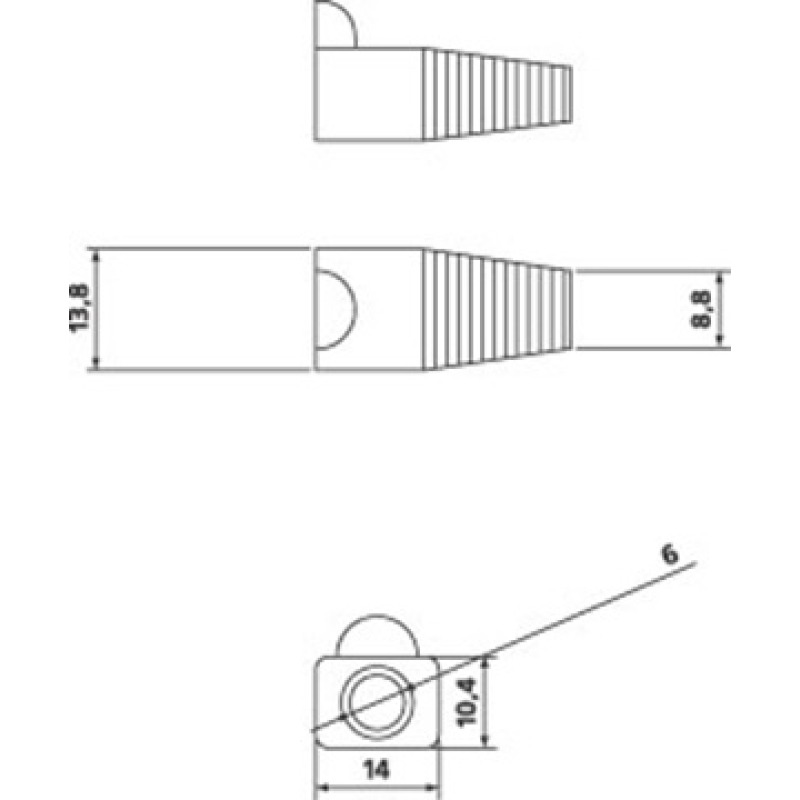 Bota Plástica para protección de Plug RJ45 Color Azul image 5
