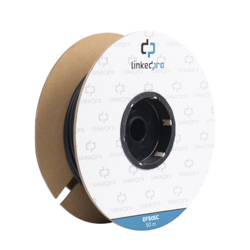 Carrete de Fibra Óptica Monomodo con Conectores SCSC Duplex Reforzada con Kevlar de 50 metros Para instalaciones subterráneas por tubería