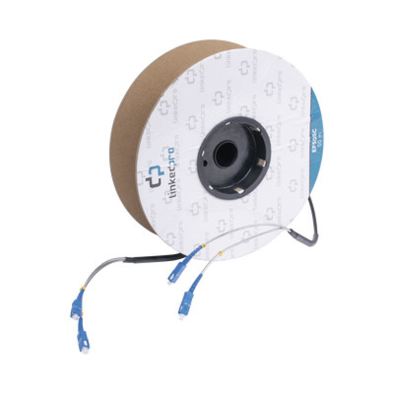 Carrete de Fibra Óptica Monomodo con Conectores SCSC Duplex Reforzada con Kevlar de 50 metros Para instalaciones subterráneas por tubería image 5