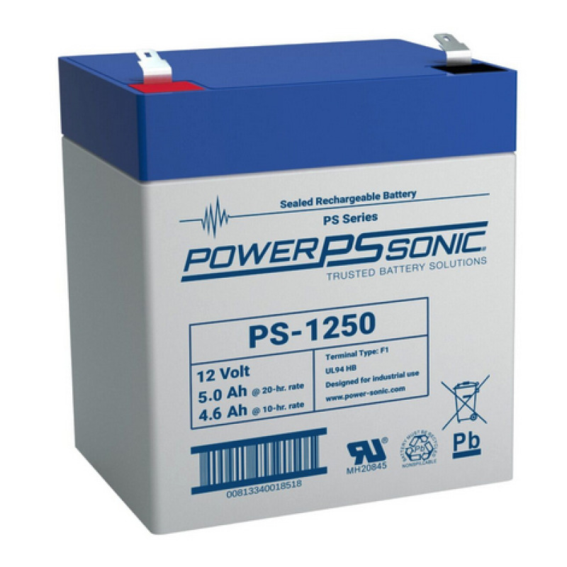 Batería 12V 5AH Para Respaldo Tecnologías AGM/VRLA 5 Años Vida Útil Terminales F2 Reconocida UL