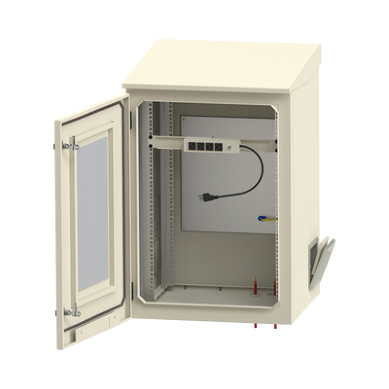 Gabinete de Exterior con Rack de 19 de 16U con Ventiladores y Termostato Se envía el Gabinete Armado Montaje a poste o torre se vende por separado image 5