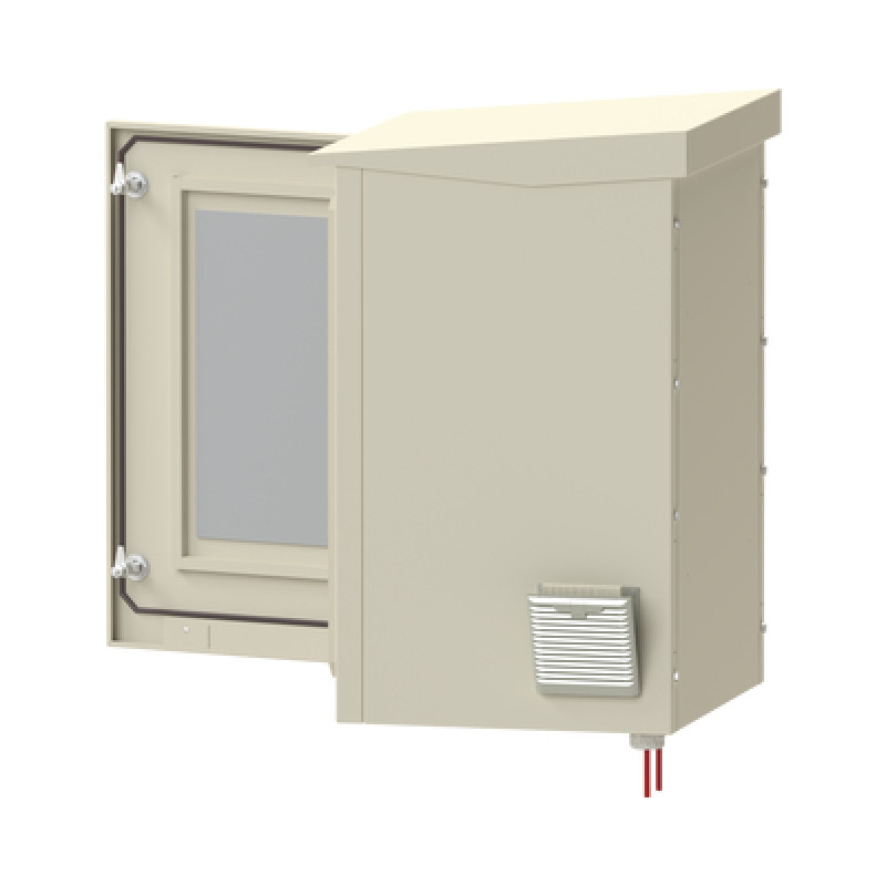 Gabinete de Exterior con Rack de 19 de 16U con Ventiladores y Termostato Se envía el Gabinete Armado Montaje a poste o torre se vende por separado image 6