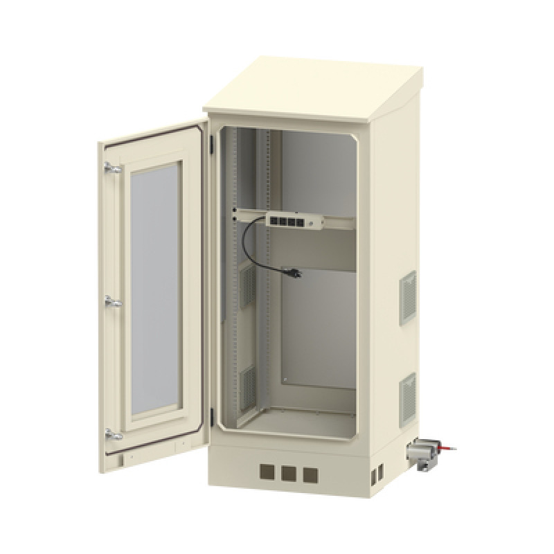 Gabinete de Piso para Exterior con Ventiladores y Termostato con Rack de 19 de 16 U  Espacio para Baterías Se envía el Gabinete Armado image 7