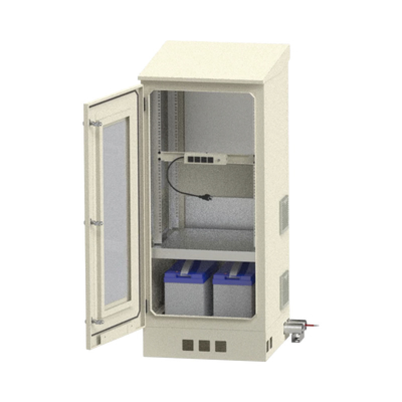 Gabinete de Piso para Exterior con Ventiladores y Termostato con Rack de 19 de 16 U  Espacio para Baterías Se envía el Gabinete Armado image 8