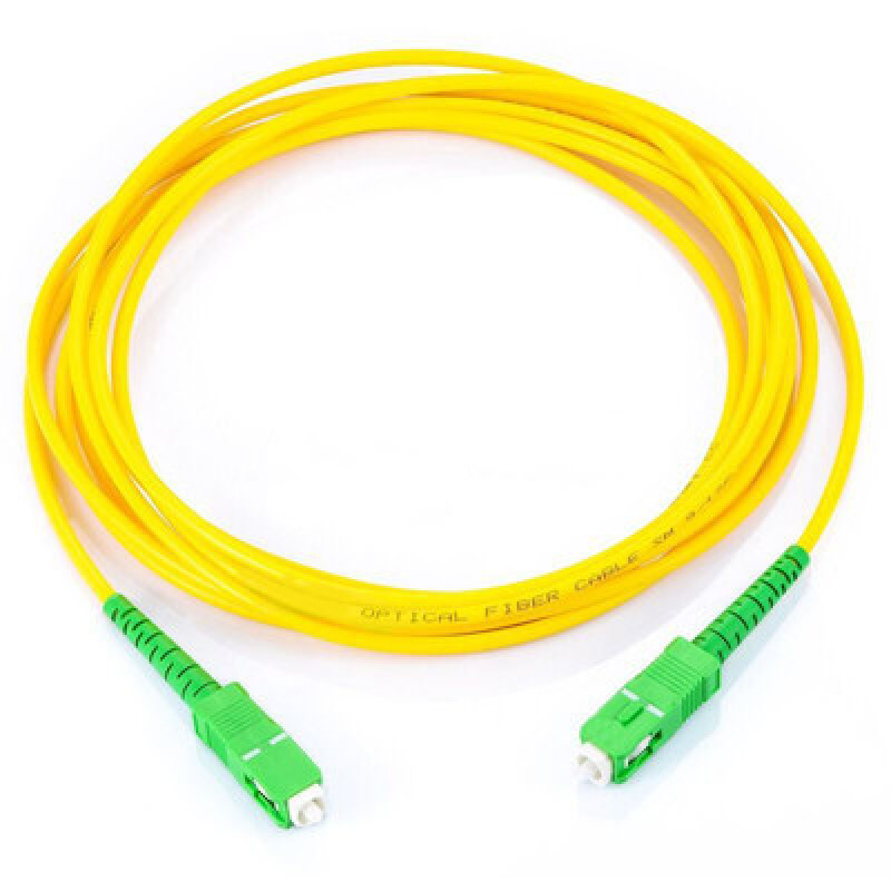 Jumper de Fibra Óptica Monomodo SC/APCSC/APC Simplex color amarillo 1 metro