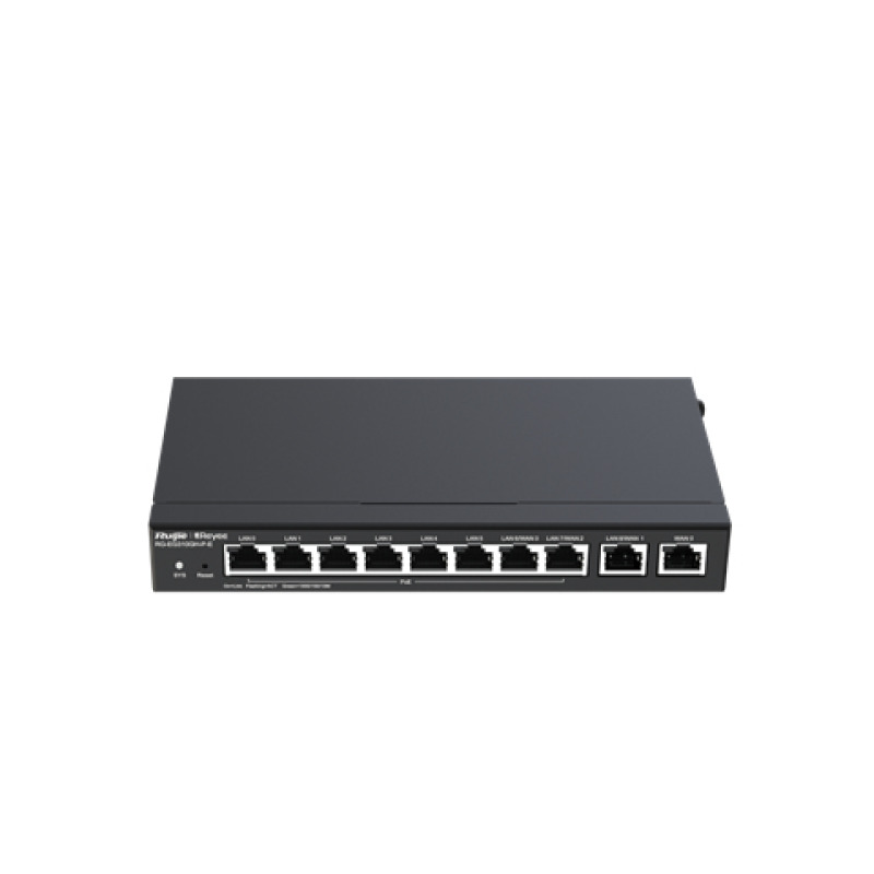 Router Balanceador con Función SDWAN 6 puertos LAN  y 2 puertos LAN/WAN POE af/at gigabit hasta 110w 1 puertos LAN/WAN gigabit y 1 Puerto WAN gigabit hasta 350 clientes con desempeño de 15 Gbps asimétricos