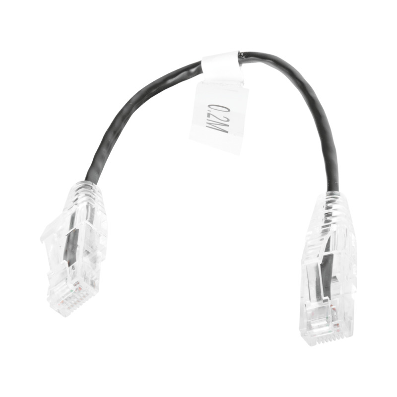 Cable de Parcheo Slim UTP Cat6  20 cm Negro Diámetro Reducido 28 AWG image 3