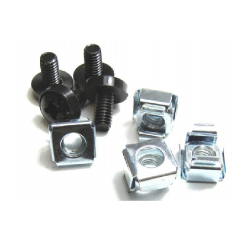 Juego de 12 Tornillos con 12 Arandelas y 12 Tuercas Enjauladas para Rack Linkedpro