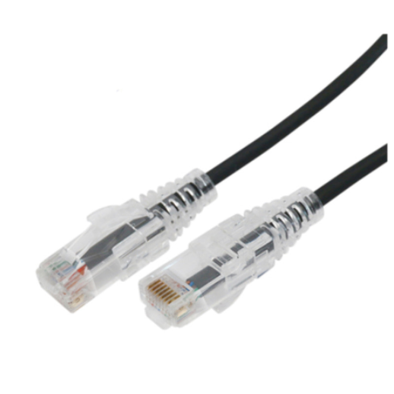 Cable de Parcheo Slim UTP Cat6A  7 m Negro Diámetro Reducido 28 AWG