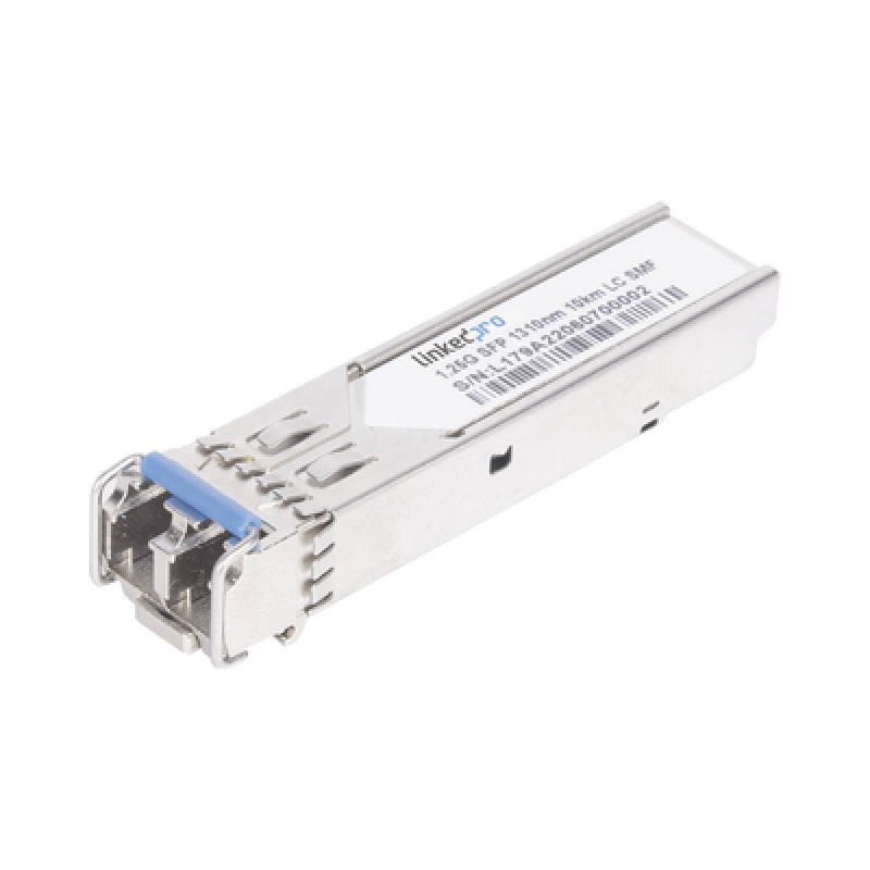 Transceptor Óptico SFP MiniGbic / Monomodo 1310 nm / 125 Gbps / 1000BASELX / Conectores LC/UPC Dúplex / DDM / Hasta 10 km