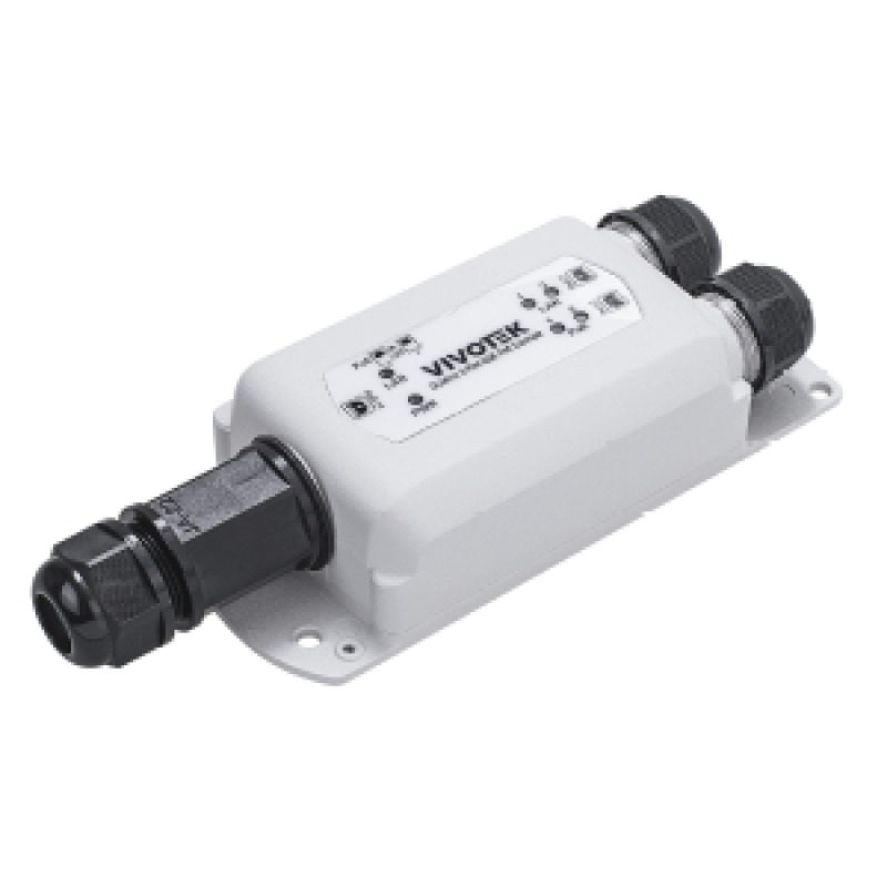 VIVOTEK AP-GXC-0250 - Extensor PoE para Exterior, 2 Puertos Gigabit GE, Conexion en cascada hasta 300 Mts, Salida PoE hasta 68W, IP67, IK10