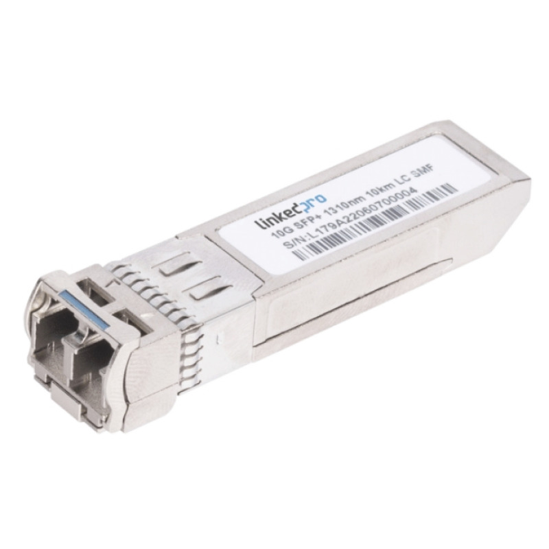 Transceptor Óptico SFP MiniGbic / Monomodo 1310 nm / 10 Gbps / 10GBASELR / Conectores LC/UPC Dúplex / DDM / Hasta 10 km