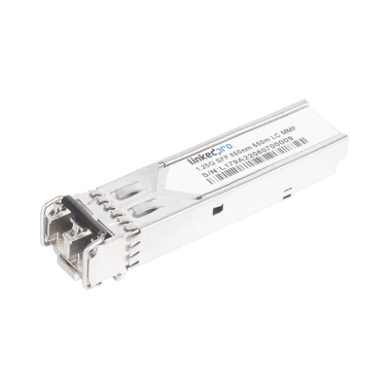 Transceptor Óptico SFP MiniGbic / Multimodo 850 nm / 125 Gbps / 1000BASESX / Conectores LC/UPC Dúplex / DDM / Hasta 550 m