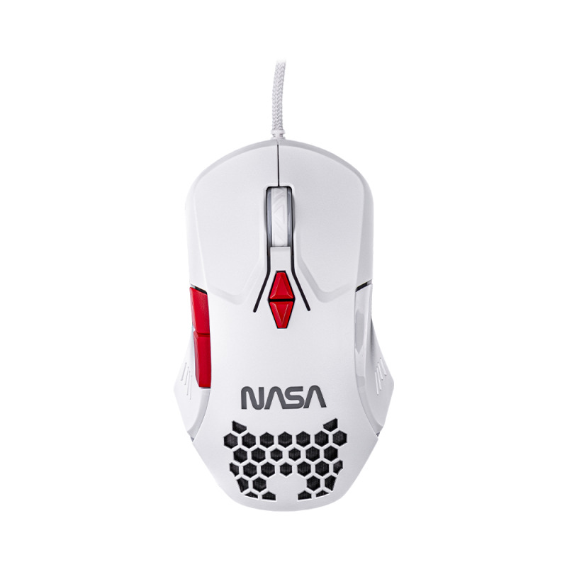 MOUSE GAMER NASA BY TECHZONE NS-GM04 ALAMBRICO LED RGB BLANCO image 2