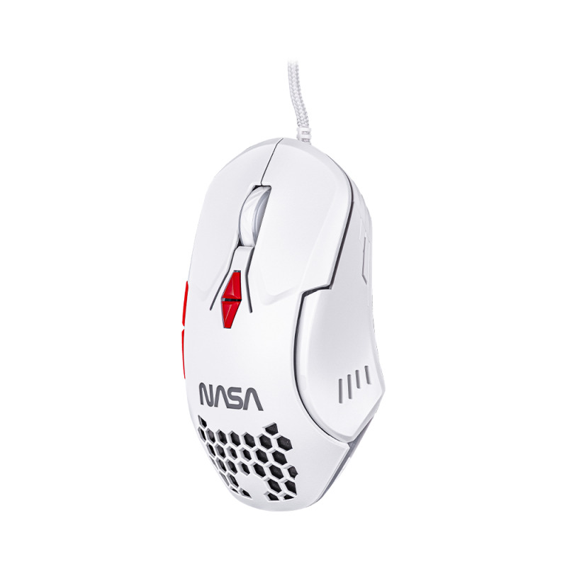 MOUSE GAMER NASA BY TECHZONE NS-GM04 ALAMBRICO LED RGB BLANCO image 4