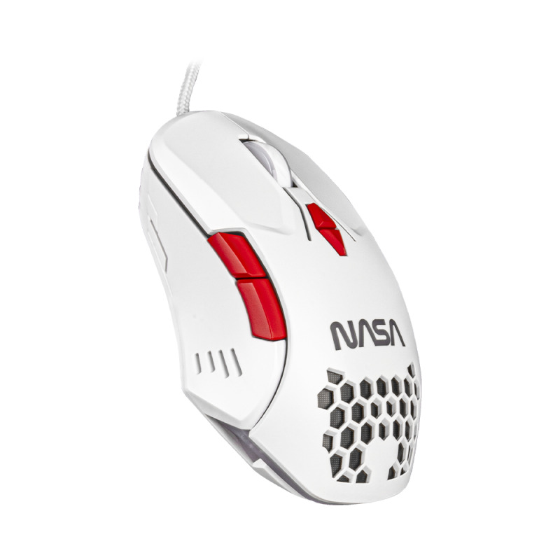 MOUSE GAMER NASA BY TECHZONE NS-GM04 ALAMBRICO LED RGB BLANCO image 6