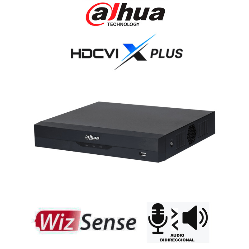DAHUA DH-XVR5116HS-I3/T - DVR de 5MP Lite con WizSense/ HDCVI X PLUS/ Audio Bidireccional en 16 Canales/ Soporta 16 Canales + 8 IP o hasta 16 canales IP/ Reconoc. Facial y Protección Perimetral en 1 Canal/ SDM Plus/ H.265+/ Compatible con Dolink Care