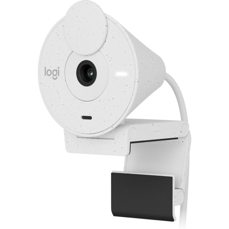WEBCAM LOGITECH BRIO 300 COLOR OFF WHITE FHD 1080 A 30 FPS AUTO ENFOQUE, MICROFONO USB-C 3.1 WIN/MAC OS